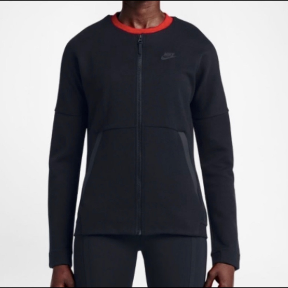 Nike black tech fleece jacket full zip coat